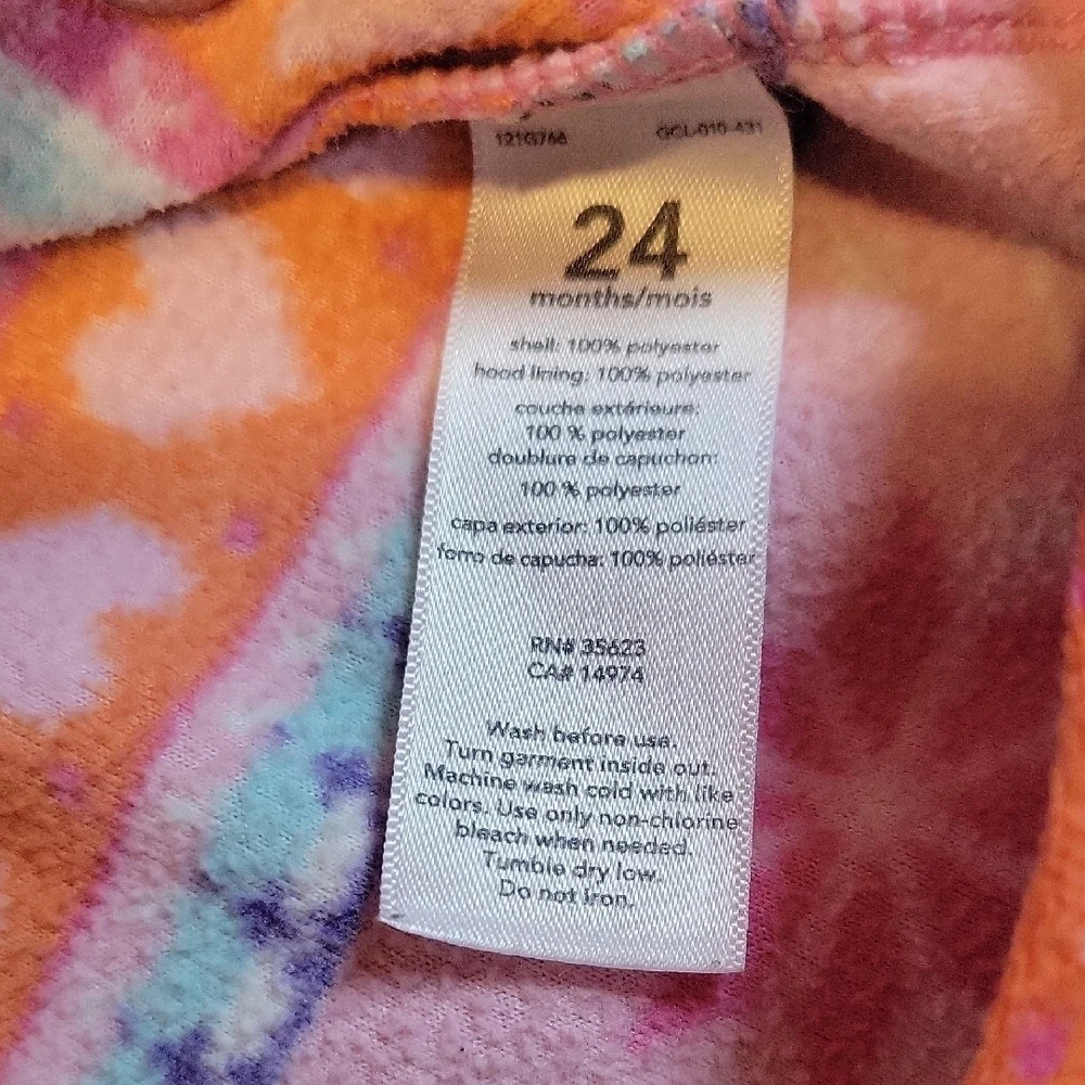 Carter's Multicolor Fleece Poncho Cape Size 24 Months